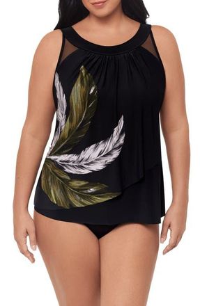 Miraclesuit Boca Grande Ursula Underwire Swim Top in Black/Multi at Nordstrom, Size 18W