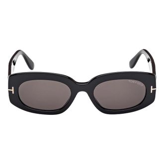 Tom Ford Cielle Smoke Oval Ladies Sunglasses FT1187 01A 52