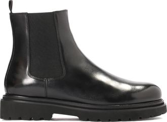 Kazar Zwarte ge&iuml;soleerde Chelsea-laarzen - Heren - Chelseaboots - Zwart - 42 EU - Leer - Schoenen