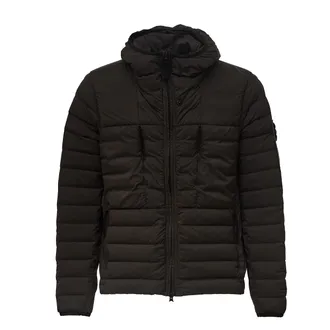 Stone Island Seamless Nylon Down Jacket with Padded Hood