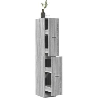 vidaXL Armadietto da Farmacia Grigio Sonoma 30x41x174,5 cm Truciolato - Vidaxl