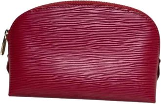 Louis Vuitton Pre-owned Bags, female, Red, Size: ONE SIZE Pre-owned Pochette Cosmetique Leather Pouch