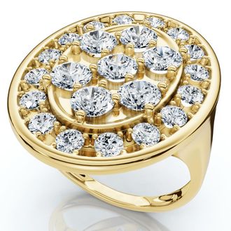 Pompeii3 2 5/8Ct Diamond Statement 10k Gold Ring Lab Grown
