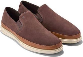 Cole Haan Twin Gore Leather Slip-On Sneaker in Madra Suede/British Tan at Nordstrom Rack, Size 10.5