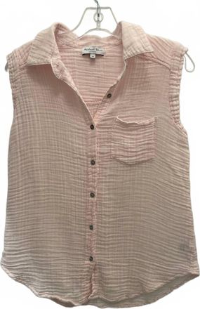 Michael Stars Womens Monique Button Down Tank Top In Bliss