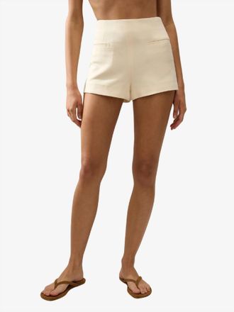 Faithfull The Brand Florine Mini Shorts In Latte