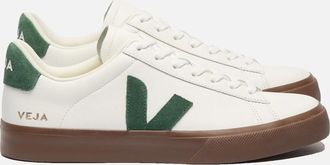 Veja Mens Veja Campo Leather Trainer White/Cyprus/Bark - Size: 10