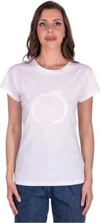 Trussardi Watercolor Logo T-shirt voor Vrouwen - Dames - T-shirts - Wit - S - Tops