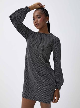 Only Womens Knotted back sequined material dress