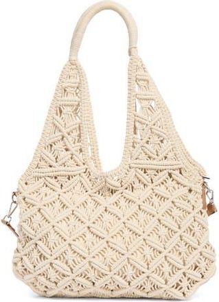 Collection XIIX Large Macram&eacute; Tote Bag in Ivory at Nordstrom Rack