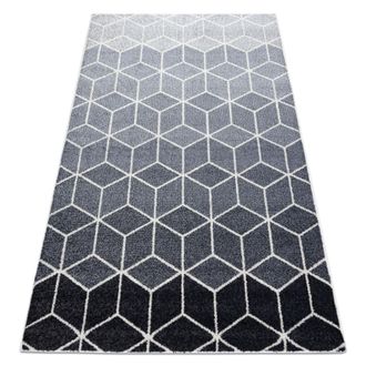 RugsX Rugsx - Alfombra Heos 78590 Crema / Plata / Antracita Cubo Grey 120x170 Cm