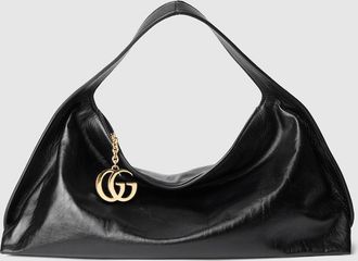 Gucci Infinity Large Shoulder Bag, Black, Leather
