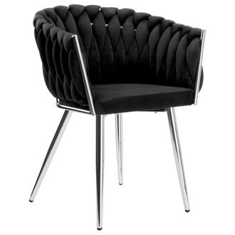 OEM Silla De Terciopelo, Tejida, Cofton, Cromo, Velvet, Negra