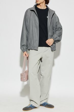 American Vintage Jacket With Striped Pattern, Mens, Grey