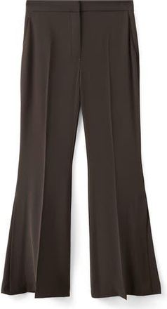 Mango Flowy Slit Flare Pants in Brown at Nordstrom Rack, Size 2