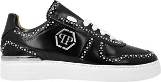 Philipp Plein Leren Lo-Top Sneakers - Heren - Sneakers - Zwart - 45 EU - Leer - Schoenen