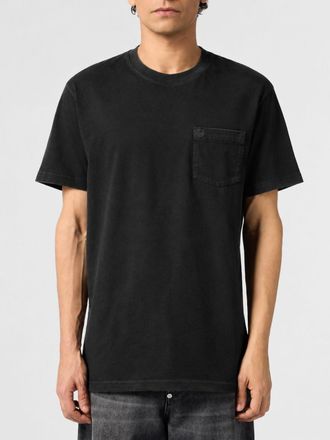Philipp Plein T-shirt in cotone con logo Hexagon e taschino a toppa