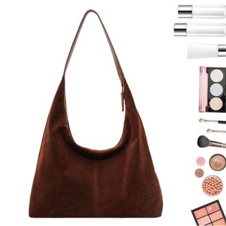 Generic Textured Slouchy Purse - Oversized Hobo Shoulder Bag Casual Work Carry Tote, Draped Silhouette Handbag Spacious Interior Statement Design | For Women 