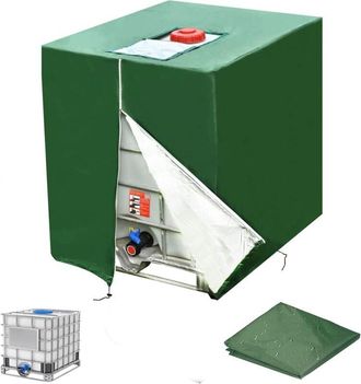 OEM Bache Para Deposito Ibc - Tela Oxford 210d - Resistente A Uv Y Polvo - Impermeable - Para Deposito De 1000 L - 120 X 110 X 116 Cm