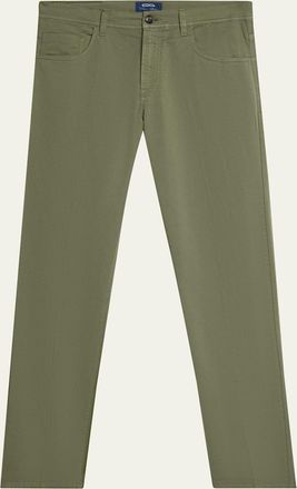 Cesare Attolini Mens Cotton Slim Straight-Leg Five-Pocket Pants