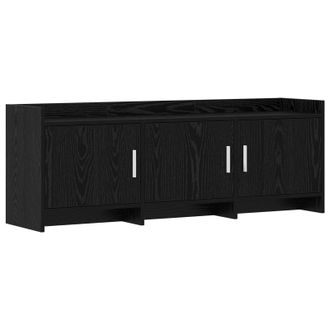 vidaXL Mueble De Tv 130 X 33 X 47 Cm Roble Negro Madera De Ingenier&iacute;a Vidaxl