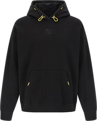 Fendi Hoodies, male, Black, Size: XL Cotton Sweatshirt