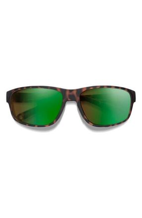 Smith Redding 2 64mm Sunglasses in Matte Tortoise /Brown Green at Nordstrom