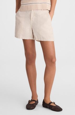 Madewell Zoe Linen Shorts in Oat at Nordstrom, Size 10
