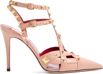 Valentino Garavani Pink Studdy Leather Pumps