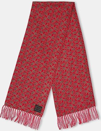 Luke 1977 Mens Paisley Oblong Scarf - Red - Size: ADULTS