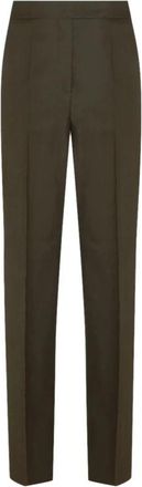 Max Mara Pant - Dames - Slim Fit Broeken - Bruin - S - Leer - Broeken