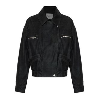 Isabel Marant Dames, Jassen, Zwart, Maat: XS Leer