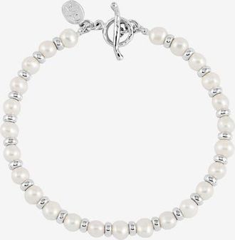 Dower & Hall Mens Pearl Halo Bracelet in White at Nordstrom, Size 8.25