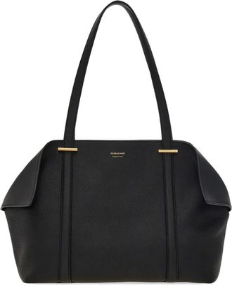 Ferragamo medium folded-sides tote bag - Black