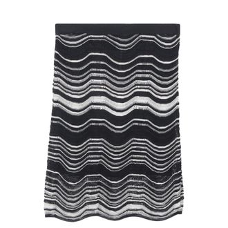 Missoni M Missoni Wave Mini Skirt in Black and White Cotton
