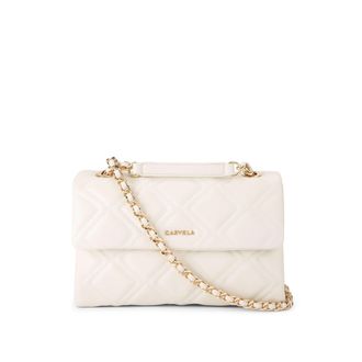 Carvela Womens Large Rosa Chain Shoulder Bag - White - One Size