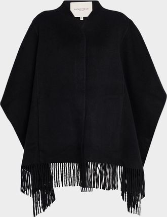 Lafayette 148 New York Double-Face Fringe Cape