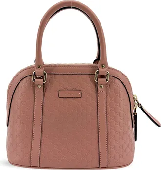 Gucci Convertible Dome Satchel Microguccissima Leather Pink Leather Handbag (Pre-Owned)