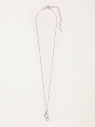 Fat Face FatFace Silver Tone Double flower Necklace