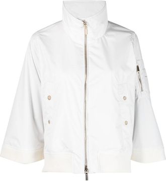 Moorer zip-up jacket - women - Cotton/Polyester/Polyamide - 42 - White