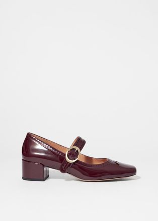 & Other Stories Mary-Jane-Pumps Aus Leder - Rot
