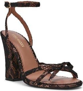 Steve Madden Hara Ankle Strap Sandal in Black Lace at Nordstrom Rack, Size 5.5