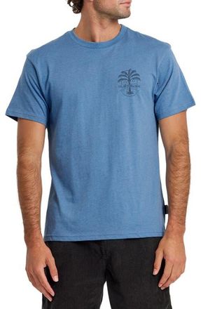 Quiksilver Uno Palm Cotton Graphic T-Shirt in Riviera Heather at Nordstrom, Size Xx-Large