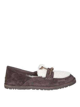 UGG Dark Brown W Zora Suede Shearling Loafers