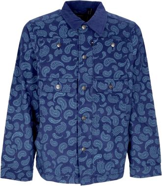 The Hundreds Paisley Jacket - Heren - Zomerjassen - Blauw - XL - Katoen - Jassen