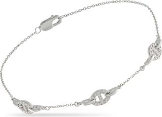 Luxury Bazaar 18K White Gold 0.20ct Diamond Bracelet BR10526-W