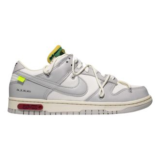 Nike Fitness, Heren, Veelkleurig, 44 1/2 EU, Leer, Dunk Low Off-White Lot 25