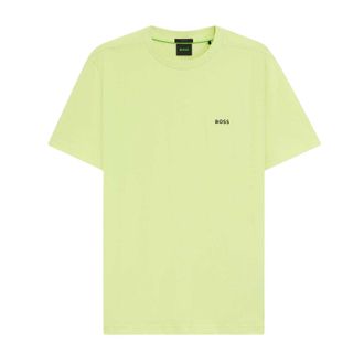 HUGO BOSS Heren Logo Regular T-Shirt (Kalk)