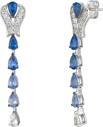 Le Vian Celestial 14K 3.09 Ct. Tw. Sapphire Ombre, White Sapphire Dangle Earrings
