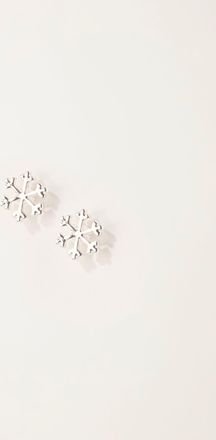 Fat Face FatFace Snowflake Stud Earrings in Silver Tone